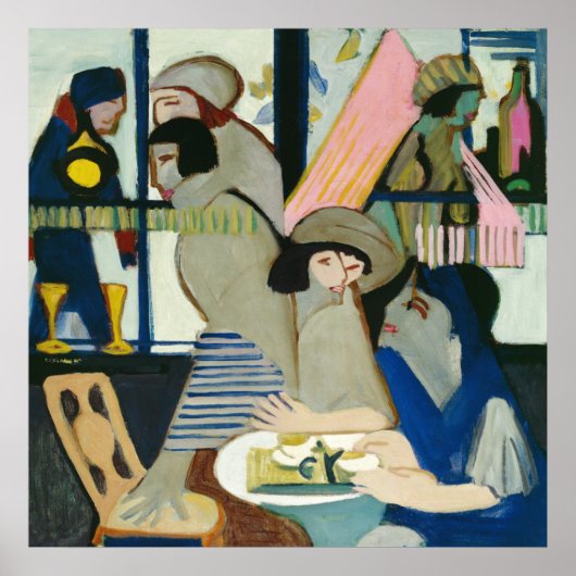 Poster Café par Ernst Ludwig Kirchner (Devant)