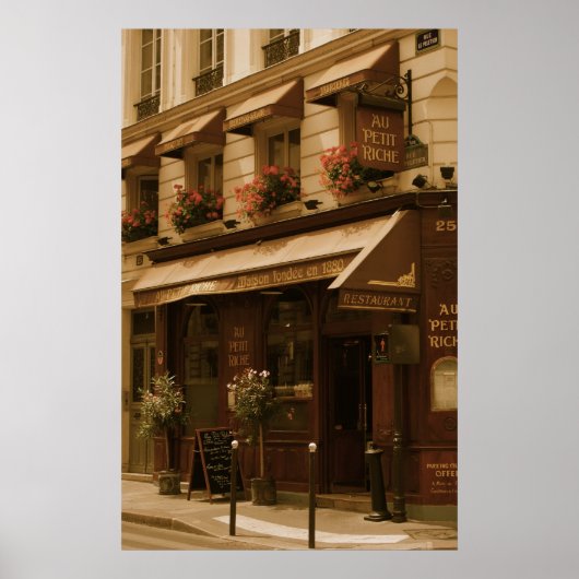 Poster Café Paris par jour (Devant)
