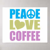 Poster Café Peace Love (Devant)