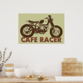 Poster Cafe Racer Vintage (Cuisine)