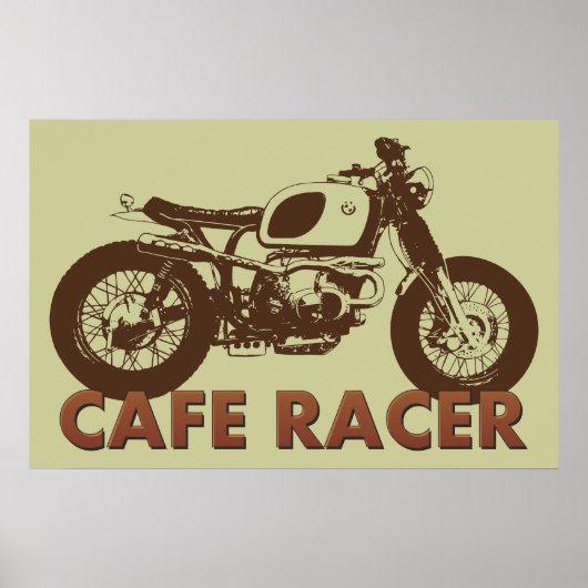 Poster Cafe Racer Vintage (Devant)