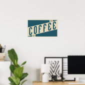 Poster café rétro (Bureau à domicile)