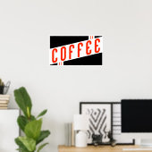 Poster café rétro (Bureau à domicile)