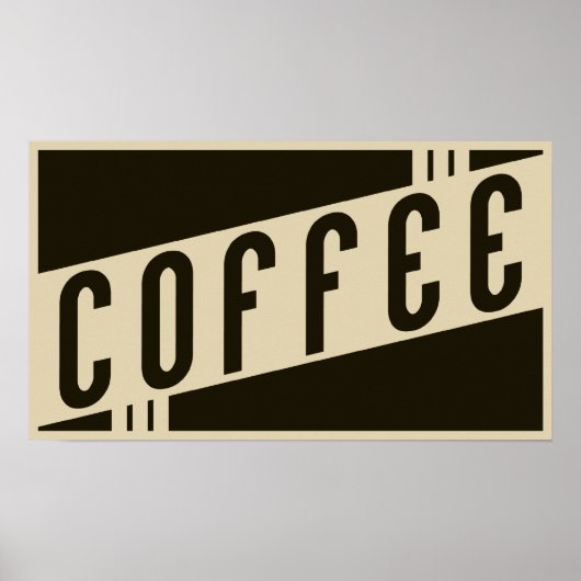 Poster café rétro (Devant)