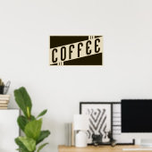Poster café rétro (Bureau à domicile)