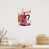 Poster Café sur la cuisinière (Cuisine)