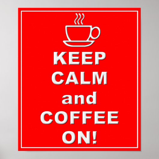 Poster Café sur l'affiche (Devant)