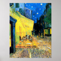 Café Terrace at Night (1888) Vincent Van Gogh Art