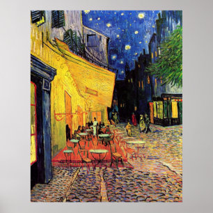 Poster Café Terrasse à Arles, en Nuit - van Gogh