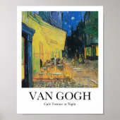 Poster Café Terrasse à la nuit par Vincent van Gogh (Devant)