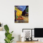 Poster Café Terrasse à la nuit par Vincent Van Gogh (Bureau à domicile)