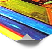 Poster Café Terrasse À La Peinture De Nuit Vincent van Go (Coin)