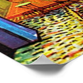 Poster Café' Terrasse à Night par Vincent Van Gogh un imp (Coin)