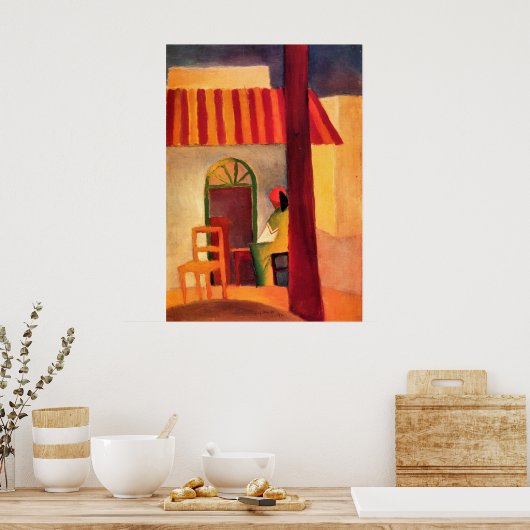 Poster Café turc par August Macke (Cuisine)