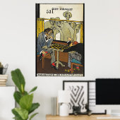 Poster Café viennois : Les joueurs d'échecs (Wiener Café  (Bureau à domicile)