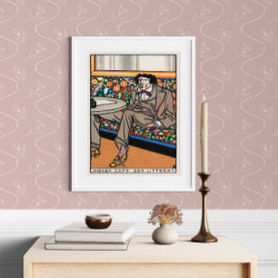 Poster Café viennois : L'homme des lettres de Moriz Jung