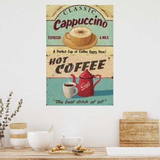 Poster Café vintage (Cuisine)