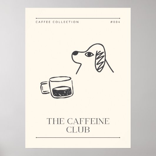 Poster Cafeine Club Funny Kitchen Print (Devant)