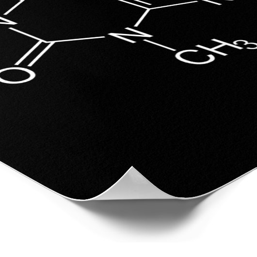 Poster Caféine Molécule Amateurs de café (Coin)