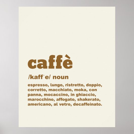 Poster Caffè (Voorkant)