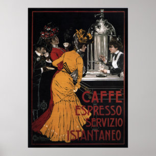 Poster Caffe Espresso ~ Servizio Istantaneo ~ 1900