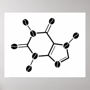 Poster caffeine molecular beans