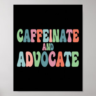 Poster Cafféiner et défendre l'enseignant Sped spécial Au