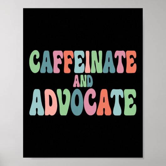 Poster Cafféiner et défendre l'enseignant Sped spécial Au (Devant)