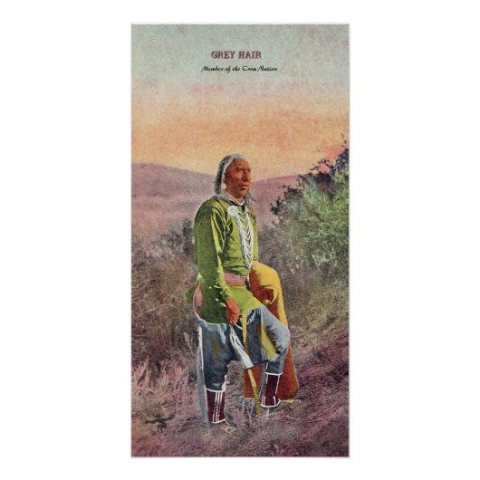 Poster Cahier Cheveux Gris Amérindien (Devant)