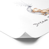 Poster Cahier de Petit Ours Assis sur la Lune (Coin)