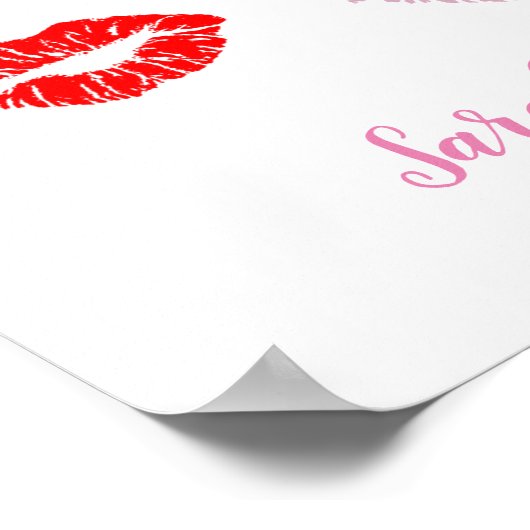 Poster cahier d'invités pour jeu de baby shower embrassez (Coin)