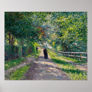 Poster Caillebotte - Allée De La Villa Des Fleurs À ...
