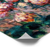 Poster Caillebotte - Chrysanthèmes blanc et jaune (Coin)