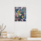 Poster Caillebotte - Chrysanthèmes blanc et jaune (Cuisine)