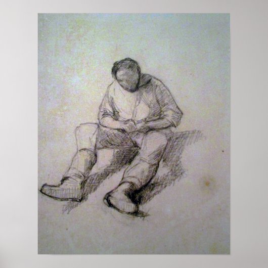 Poster Caillebotte - Étude (Devant)