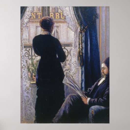 Poster Caillebotte - Femme Intérieure À La Fenêtre (Devant)