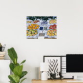 Poster Caillebotte - Fruits exposés sur un présentoir (Bureau à domicile)