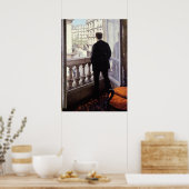 Poster Caillebotte - Jeune homme à sa fenêtre (Cuisine)