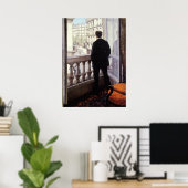 Poster Caillebotte - Jeune homme à sa fenêtre (Bureau à domicile)