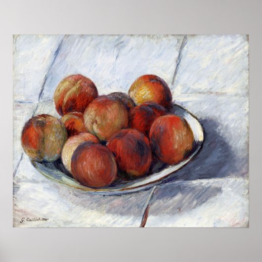 Poster Caillebotte - L'assiette de pêches (Devant)