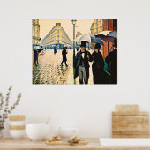 Poster Caillebotte - Paris aux pluies (Cuisine)