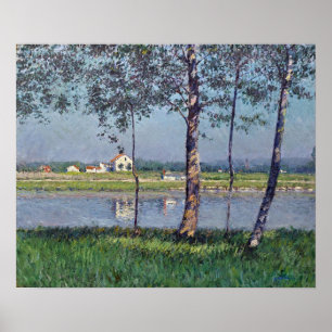 Poster Caillebotte - Rive de la Seine à Gennevilliers