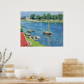 Poster Caillebotte - Seine à Argenteuil, Bateaux à l'ancr (Cuisine)