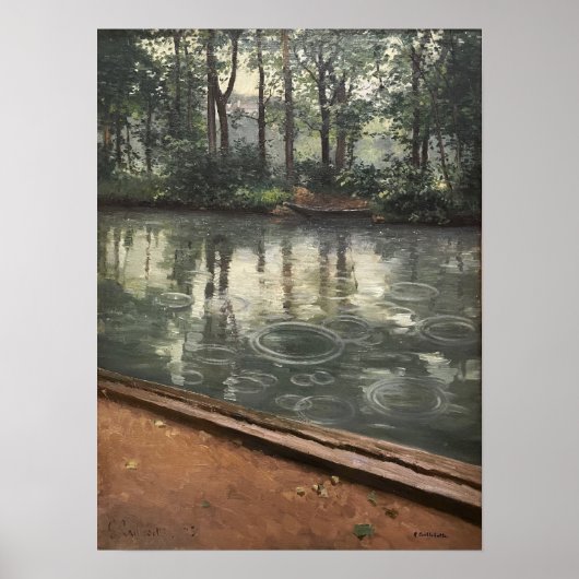Poster Caillebotte - Yerres Pluie (Devant)