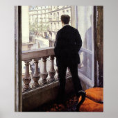 Poster Caillebotte - Young Man at his Window (Devant)