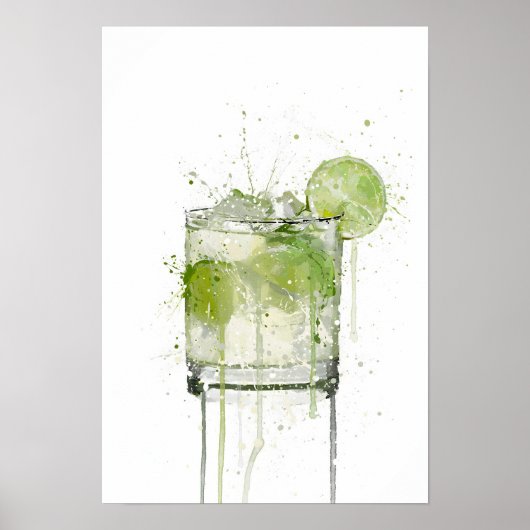 Poster Caipirinha Cocktail (Devant)