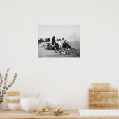 Poster Caire Égypte, Camel Jockeys Giza Pyramides (NR) 2 (Cuisine)