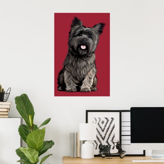 Poster Cairn Terrier (Bureau à domicile)