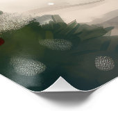 Poster Cairn Terrier Dog dans Noël de neige (Coin)