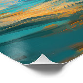 Poster Cairn Terrier Plage Surf Peinture (Coin)